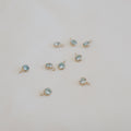 Aquamarine Framed Charm - PeacePiecesJewelry