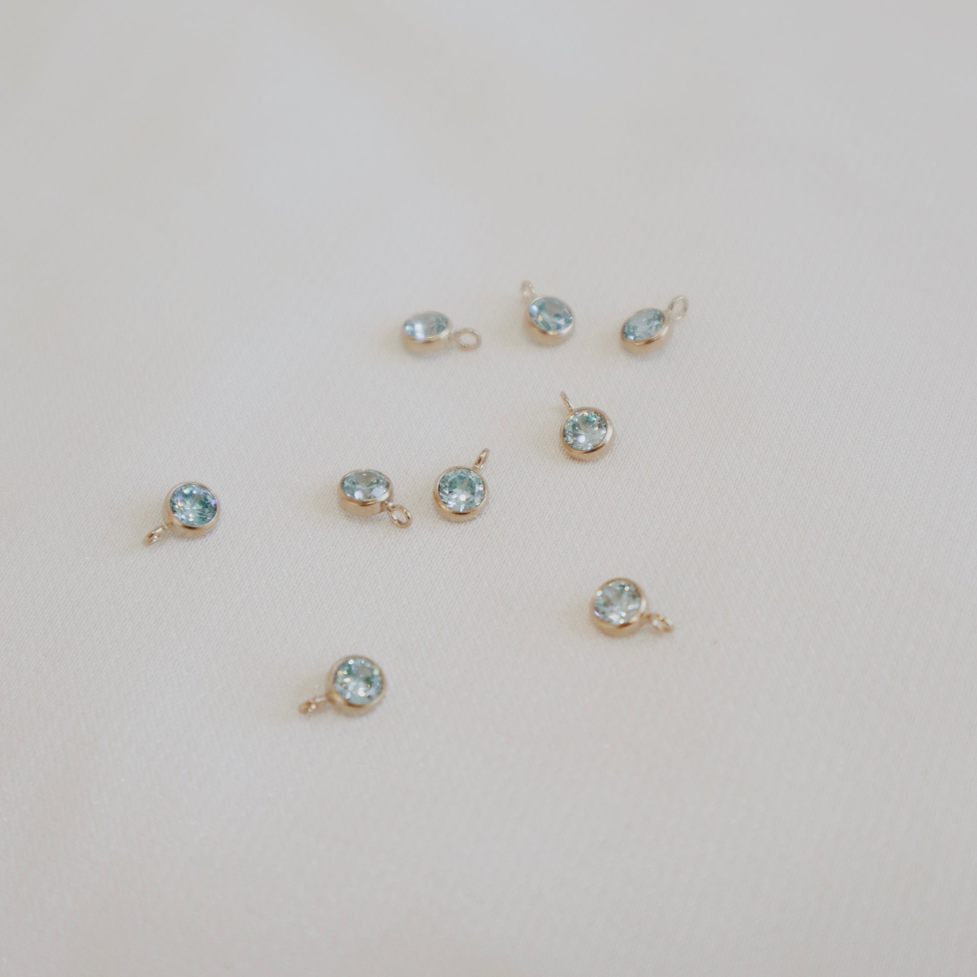 Aquamarine Framed Charm - PeacePiecesJewelry