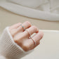 Blue Epoxy Chain Ring PeacePiecesJewelry