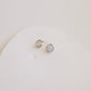 Aquamarine Gold Studs - PeacePiecesJewelry