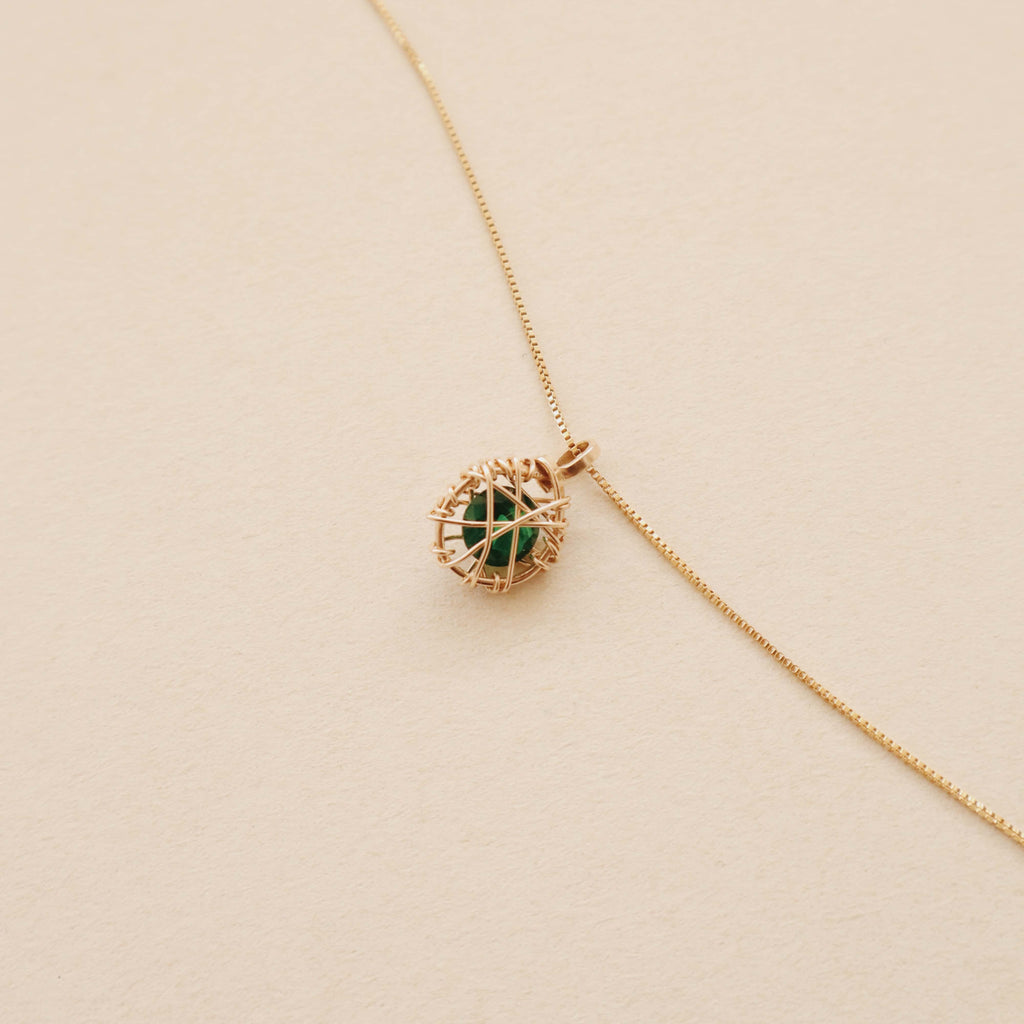 Emerald Round Sealed Necklace