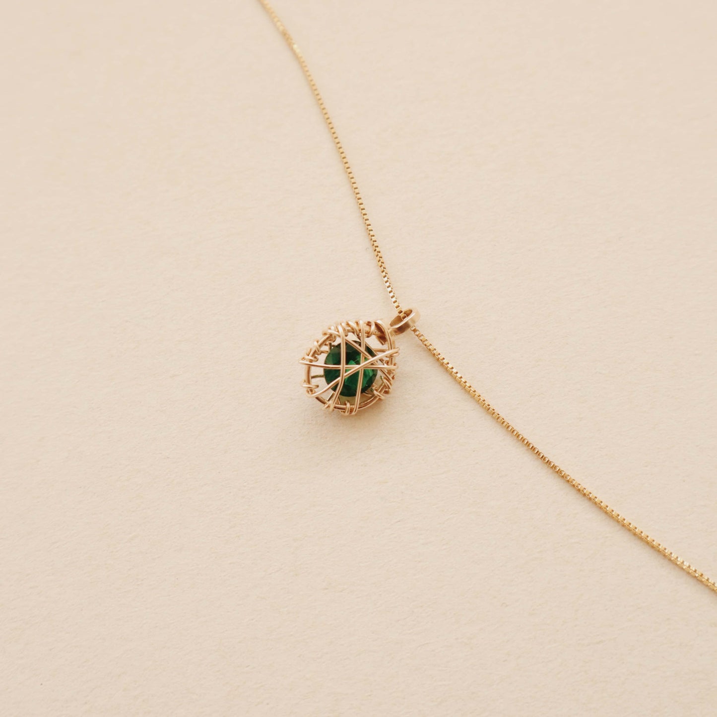 Emerald Round Sealed Necklace