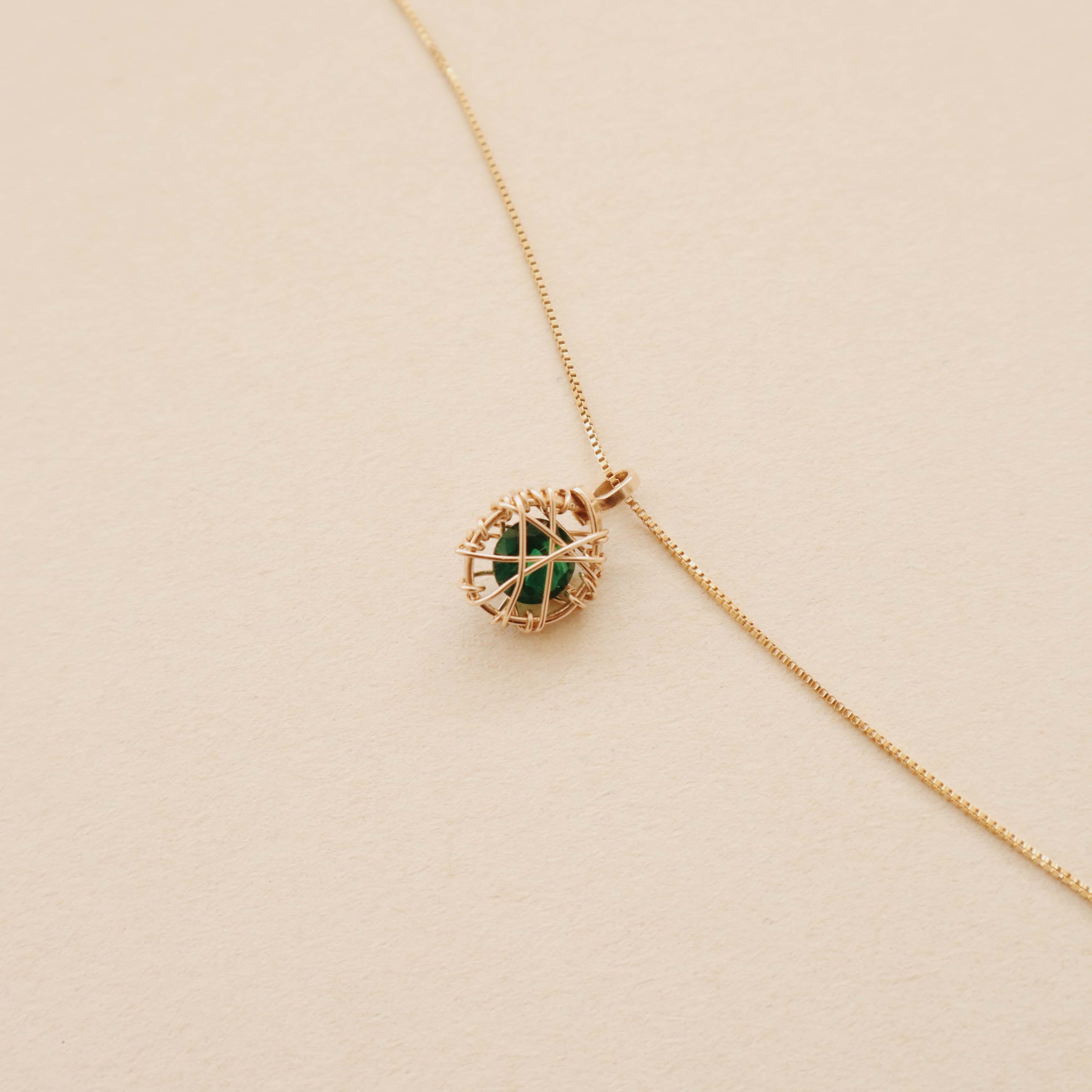Emerald Round Sealed Necklace
