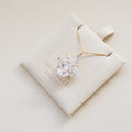 White Zircon Gemstone Necklace PeacePiecesJewelry