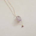 Amethyst Chain Necklace PeacePiecesJewelry