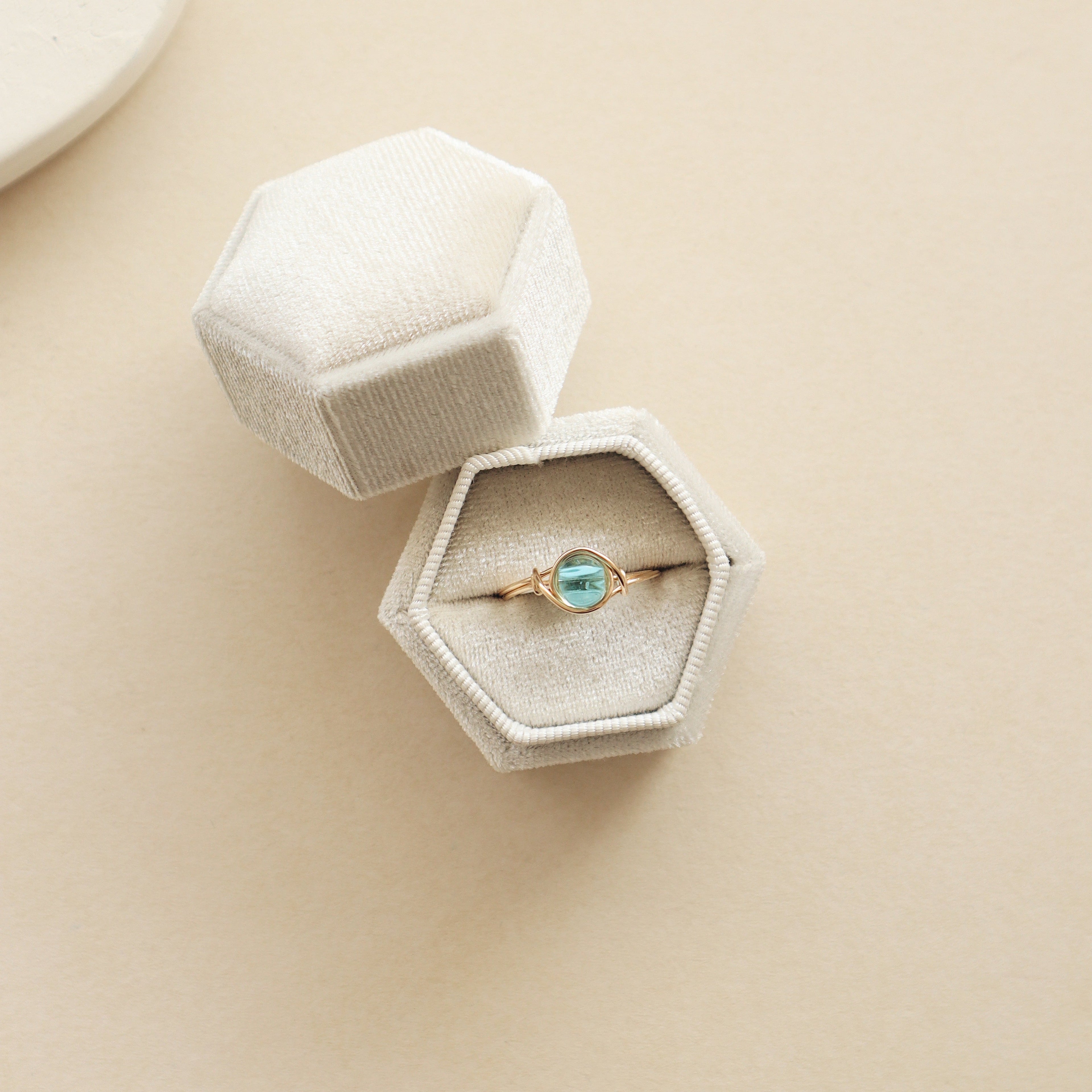 Aquamarine Ocean Ring PeacePiecesJewelry