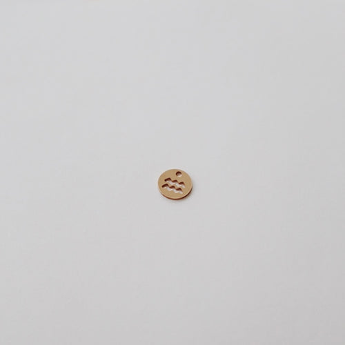 Aquarius Zodiac Charm - PeacePiecesJewelry