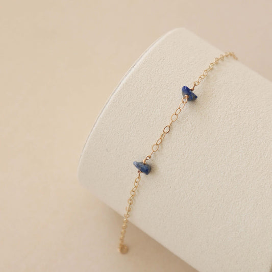 Lapis Lazuli Chain Bracelet PeacePiecesJewelry