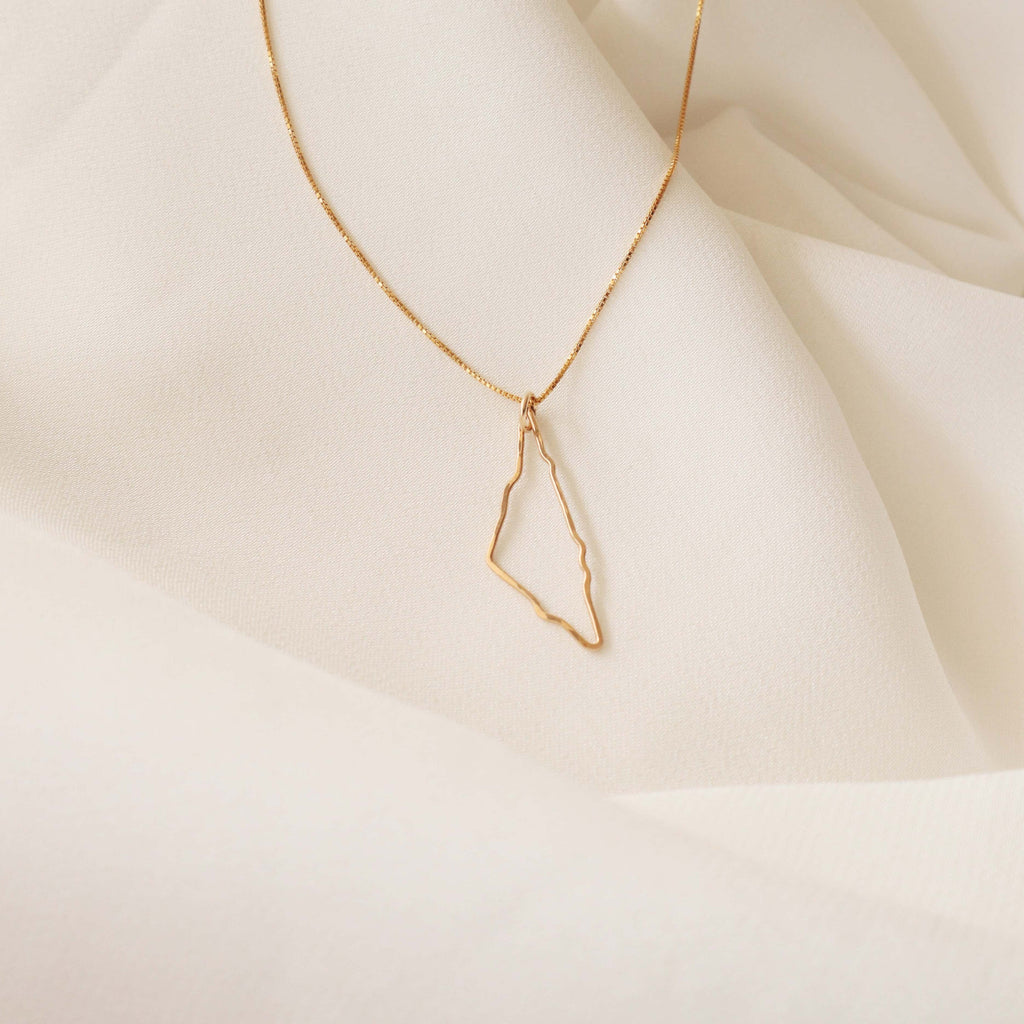 Map of Palestine Necklace - PeacePiecesJewelry