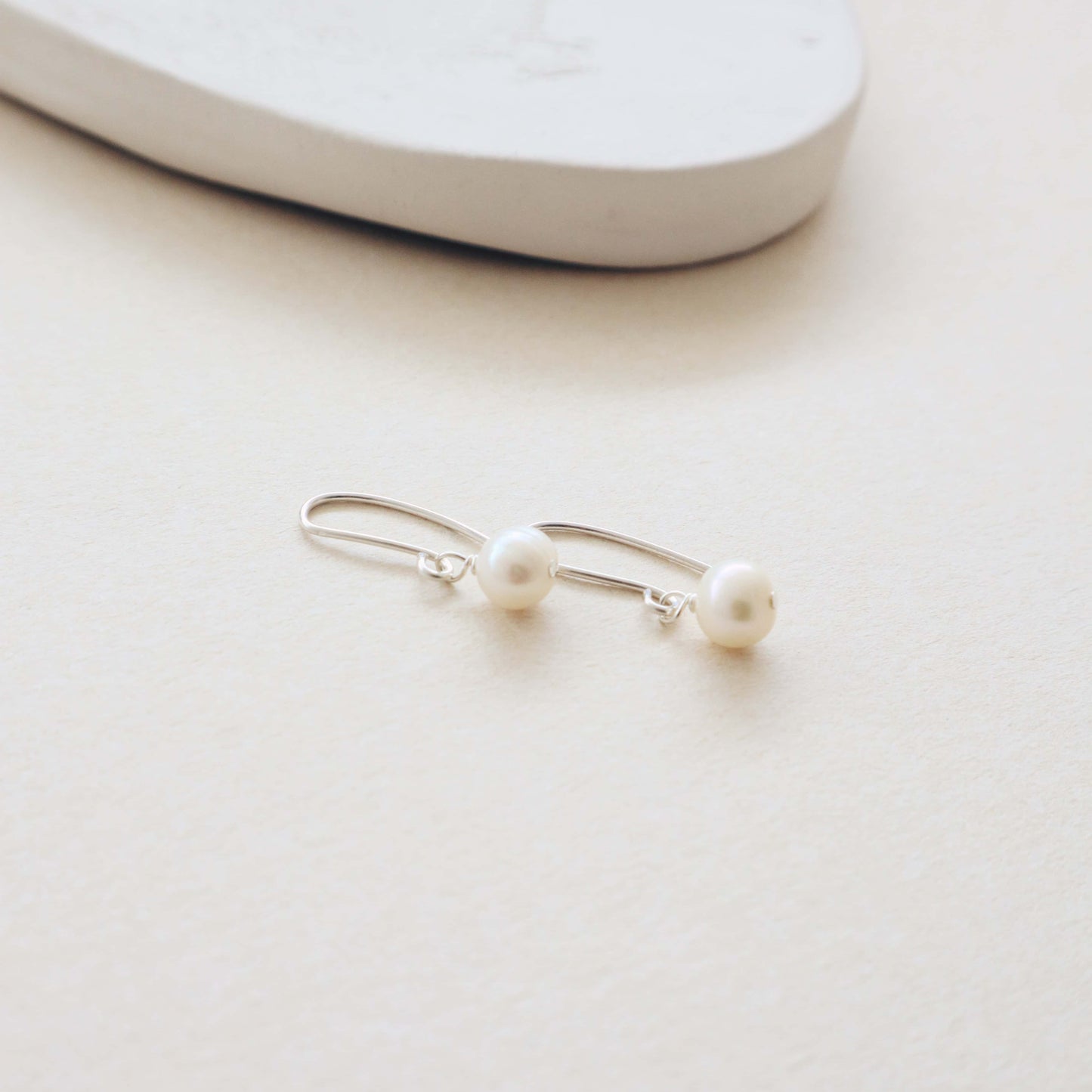 Pearl Silver Earring PeacePiecesJewelry