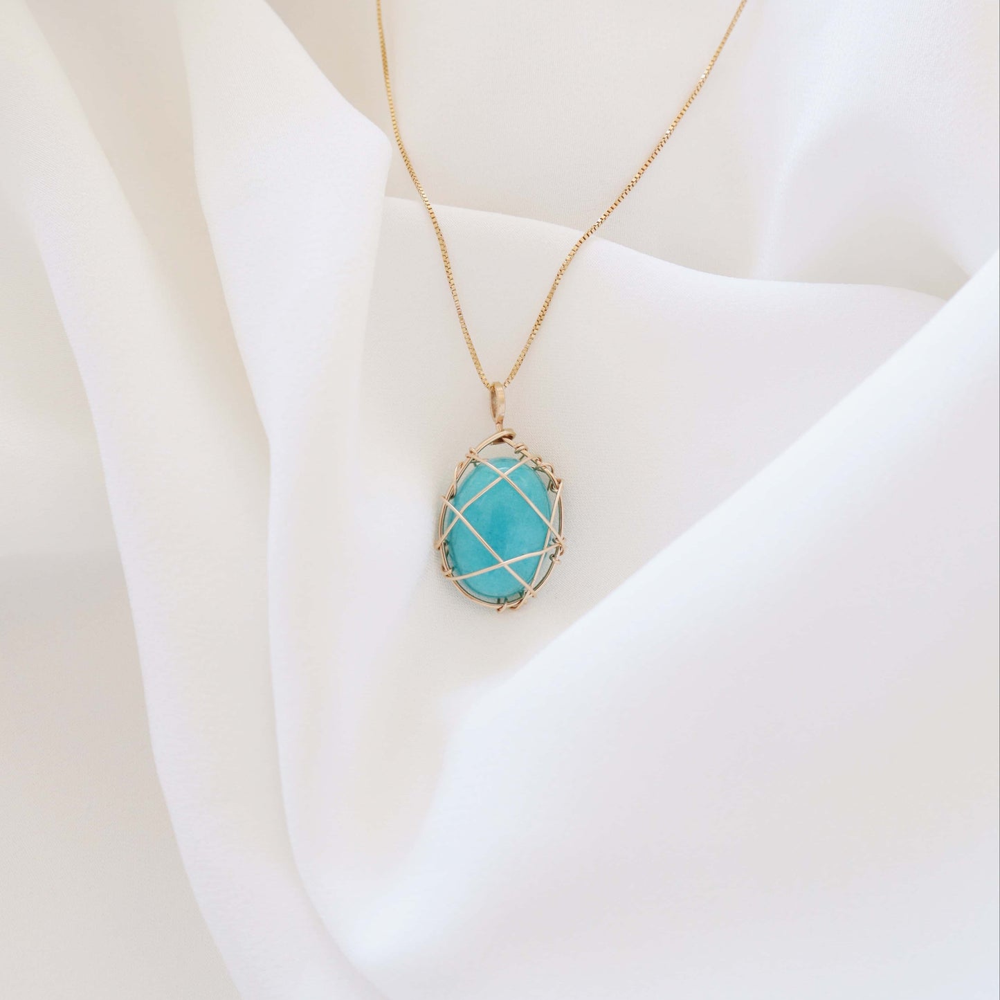 Aquamarine Large Sealed Necklace