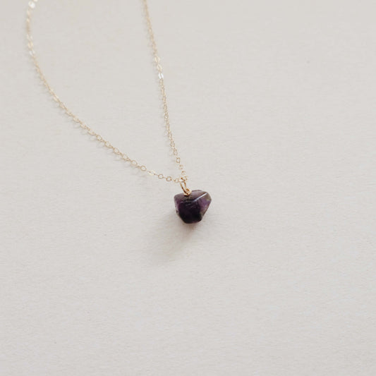 Amethyst Stone Necklace PeacePiecesJewelry