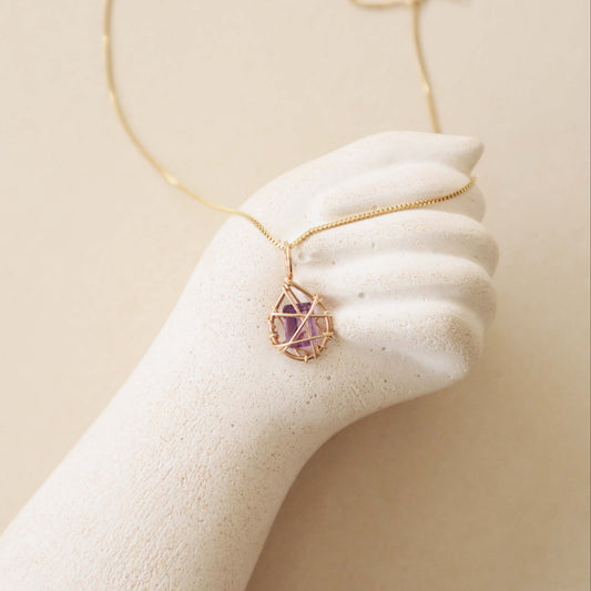 Amethyst Sealed Necklace Peace Pieces Jewelry