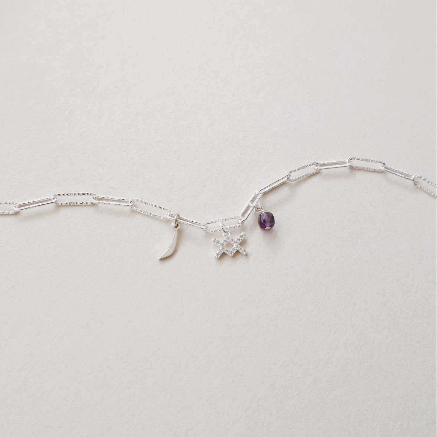 Paperclip Aquarius Charms Bracelet PeacePiecesJewelry