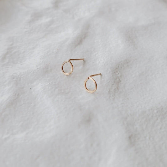Round Hammered Studs - PeacePiecesJewelry