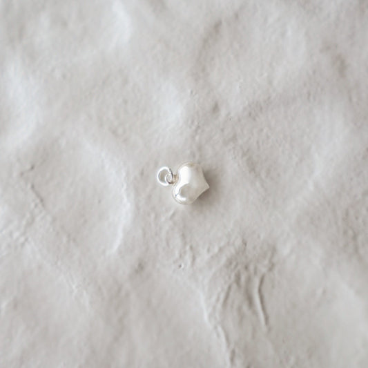 Puffy Silver Heart - PeacePiecesJewelry