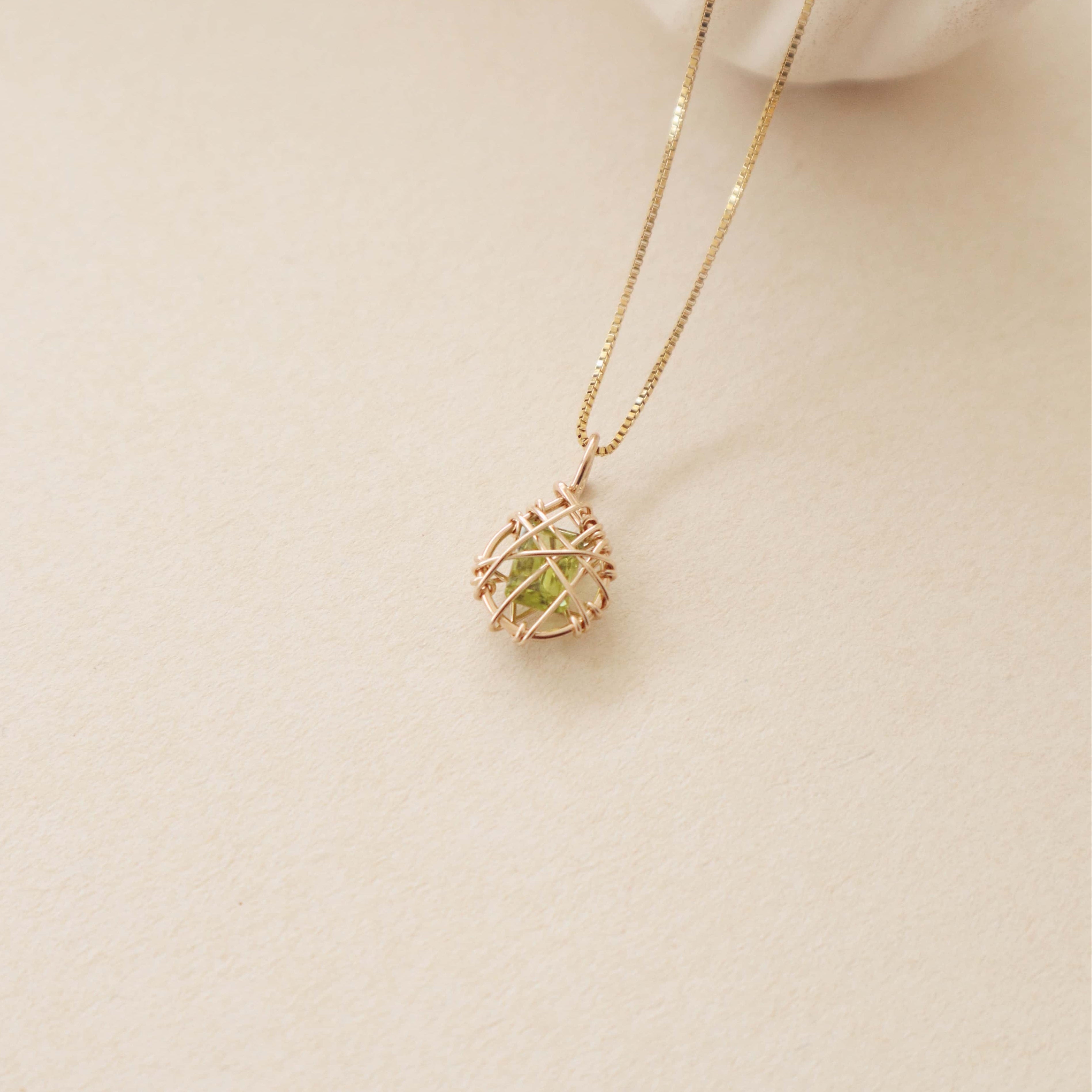 Peridot Sealed Necklace Peace Pieces Jewelry