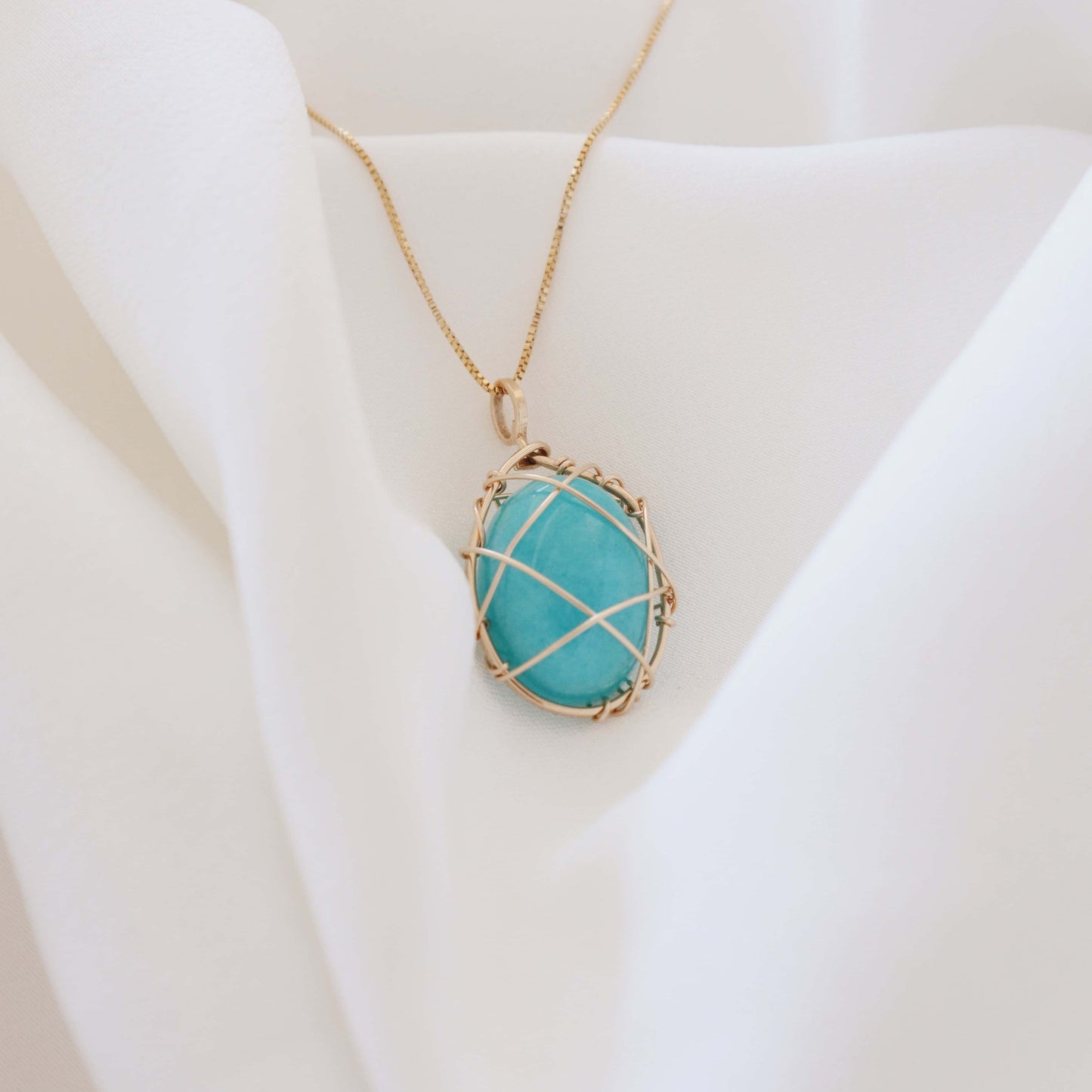 Aquamarine Large Sealed Necklace