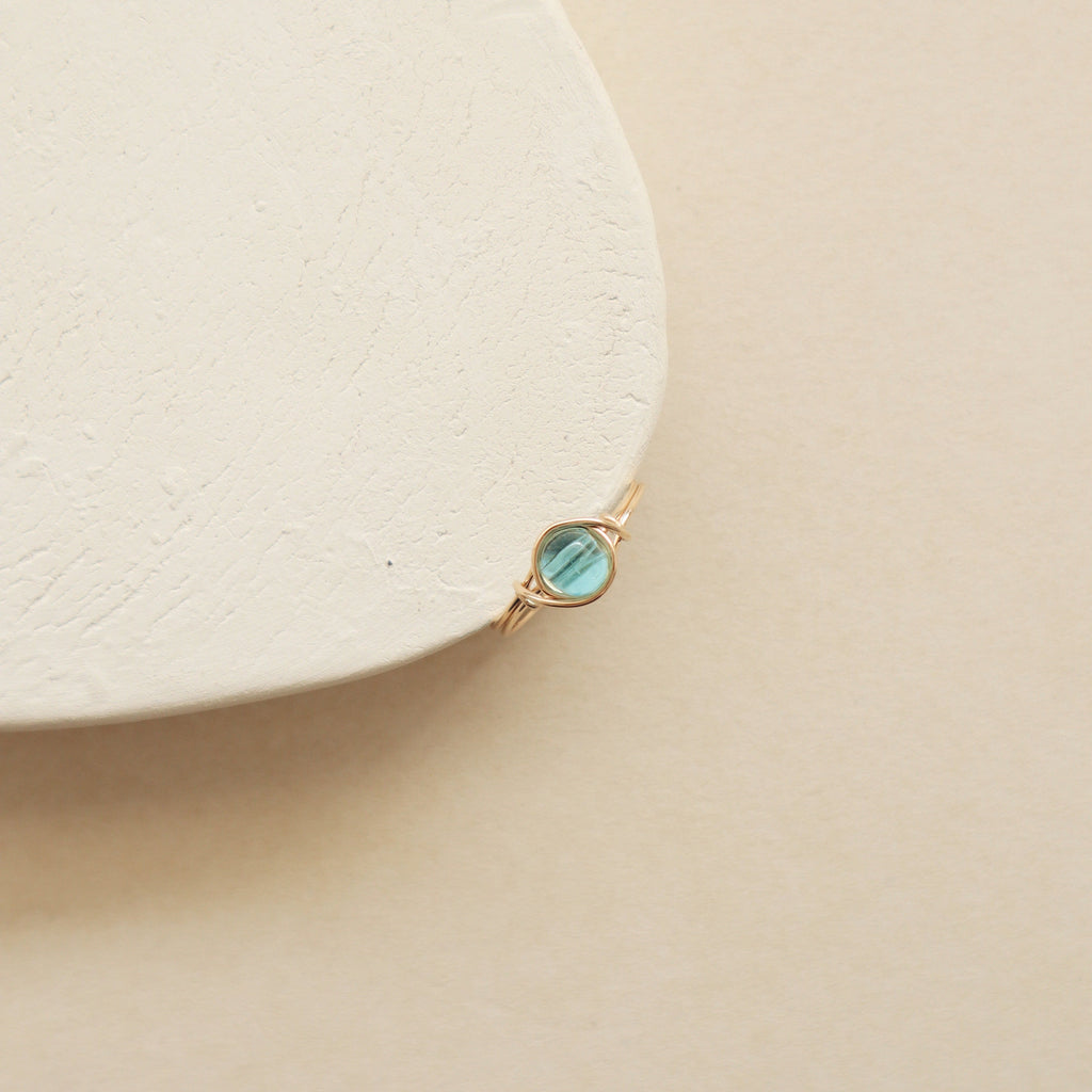 Aquamarine Ocean Ring PeacePiecesJewelry