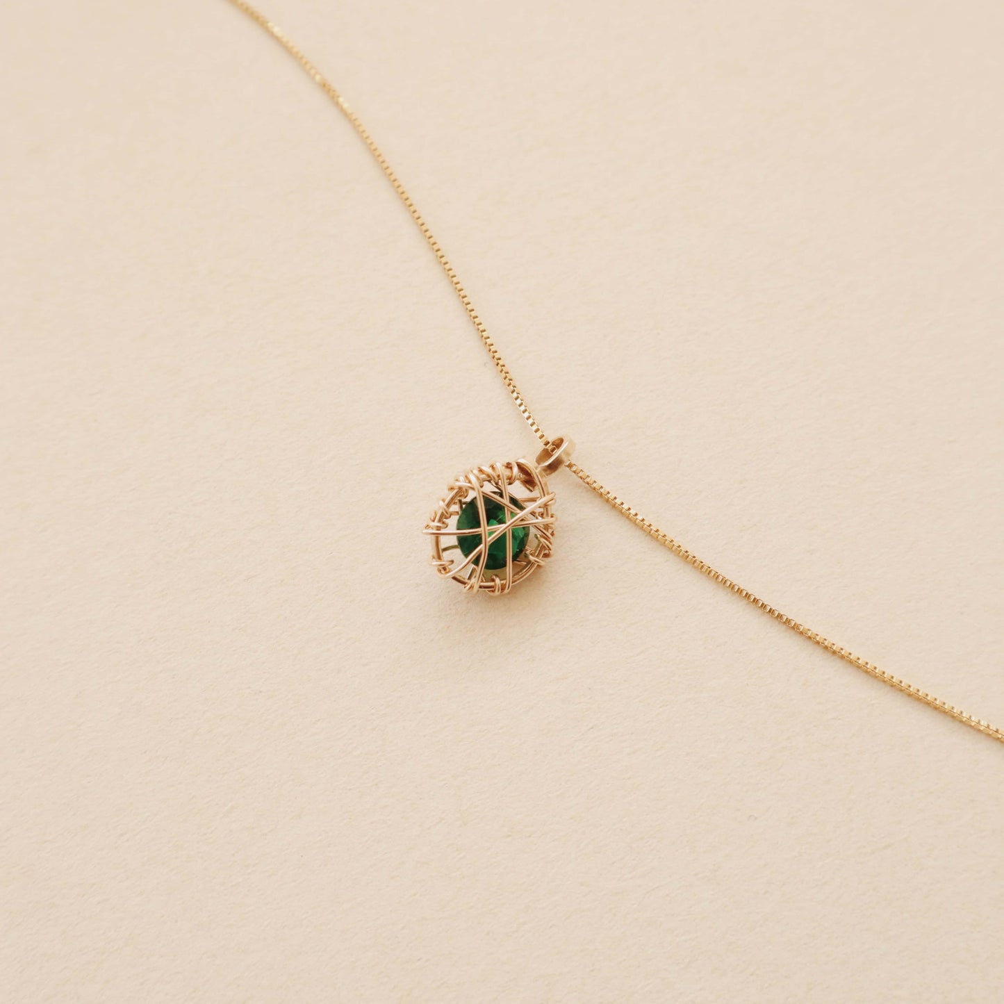 Emerald Round Sealed Necklace