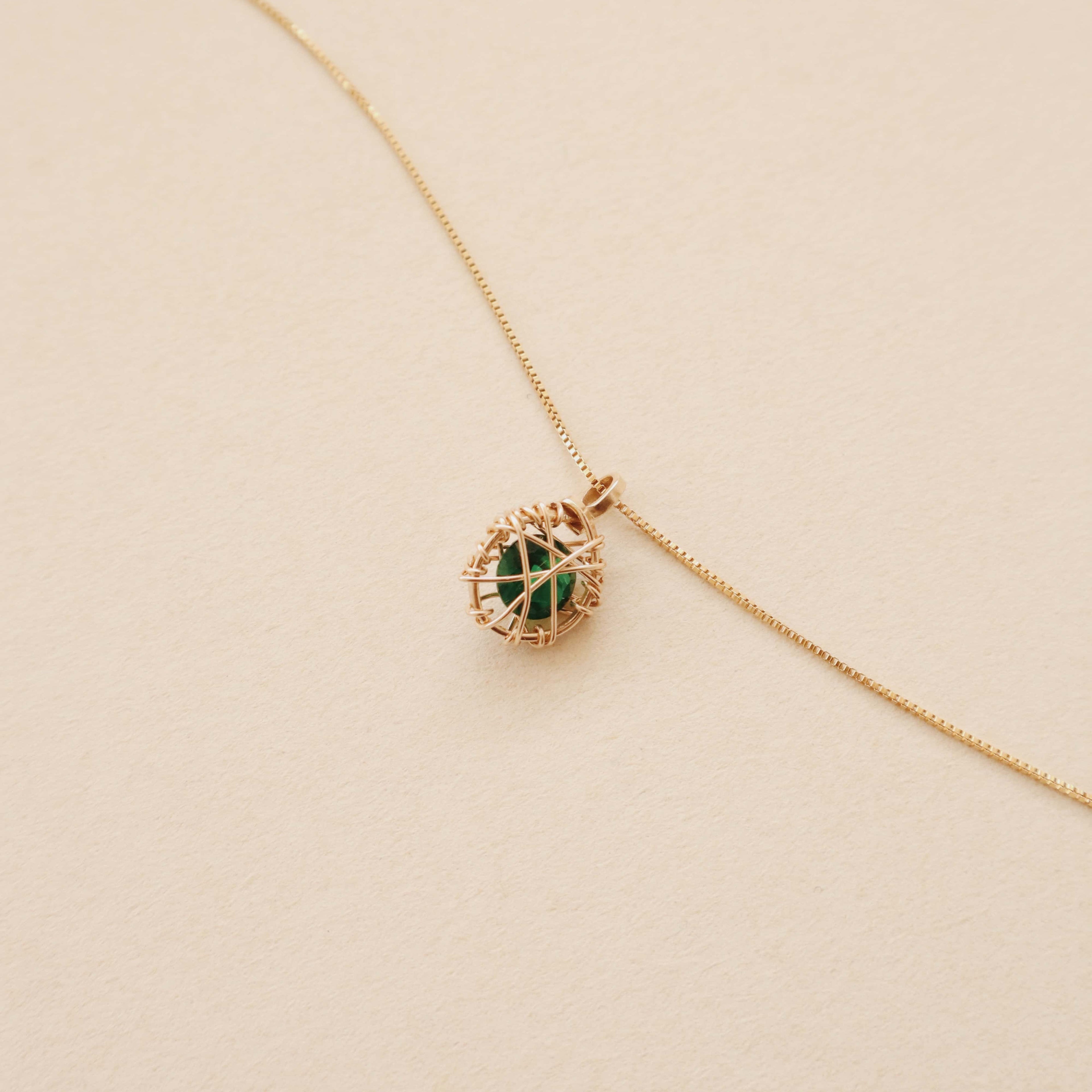 Emerald Round Sealed Necklace
