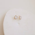Moonstone Studs - PeacePiecesJewelry