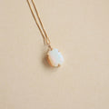 Moonstone Gemstone Necklace PeacePiecesJewelry