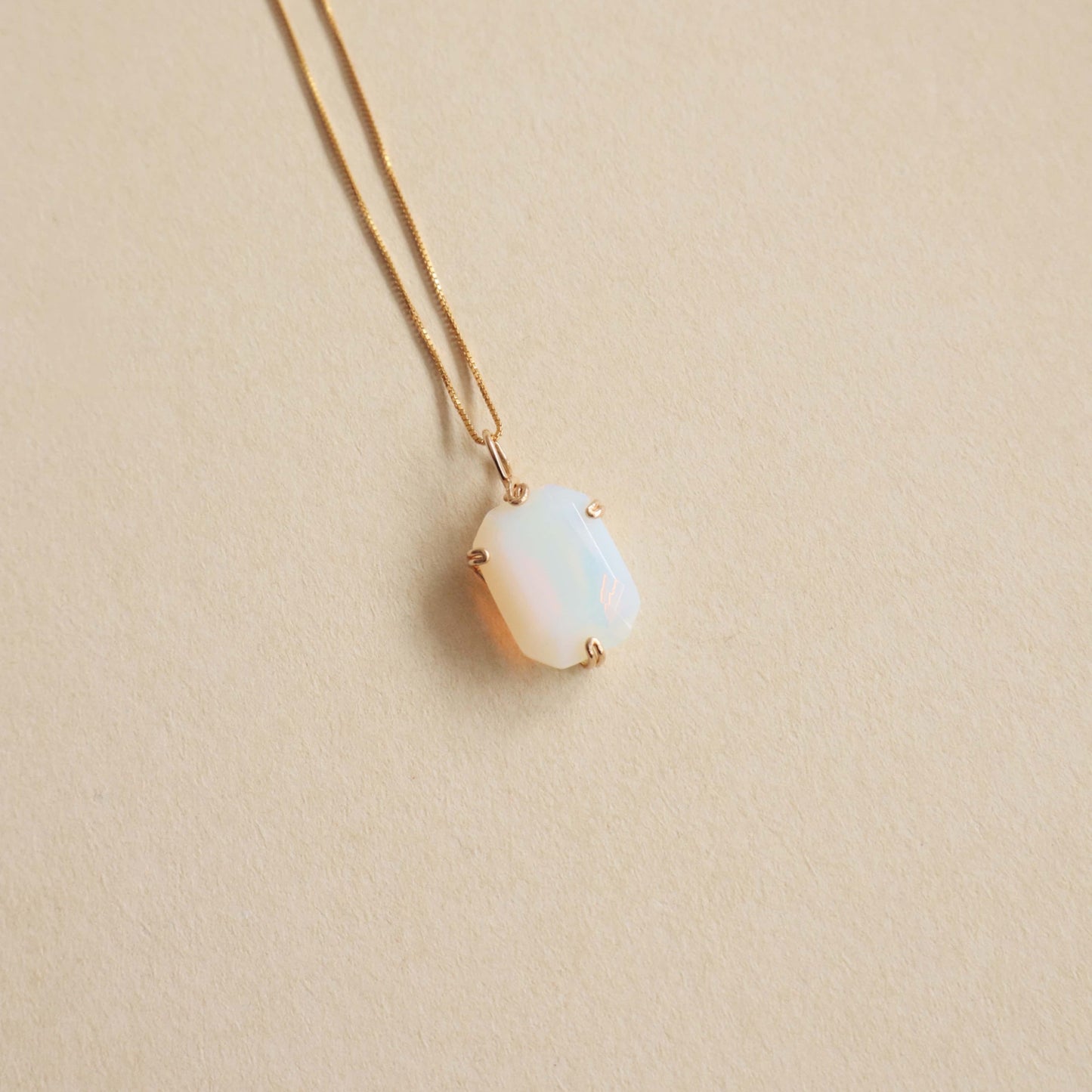 Moonstone Gemstone Necklace PeacePiecesJewelry
