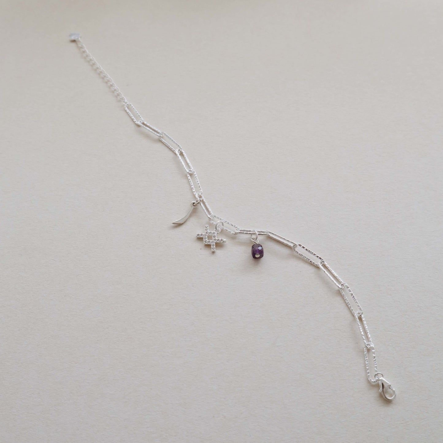 Paperclip Aquarius Charms Bracelet PeacePiecesJewelry