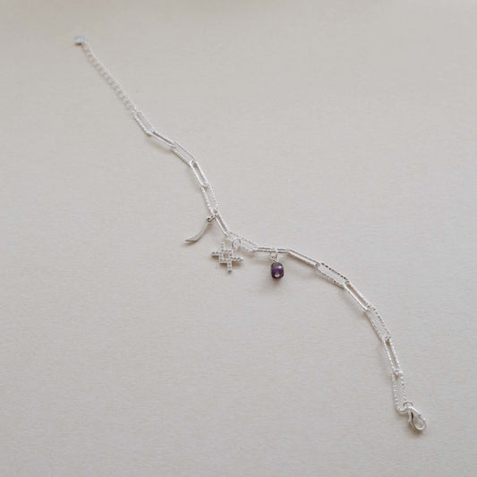 Paperclip Aquarius Charms Bracelet PeacePiecesJewelry