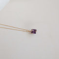 Dark Amethyst Gemstone Necklace PeacePiecesJewelry