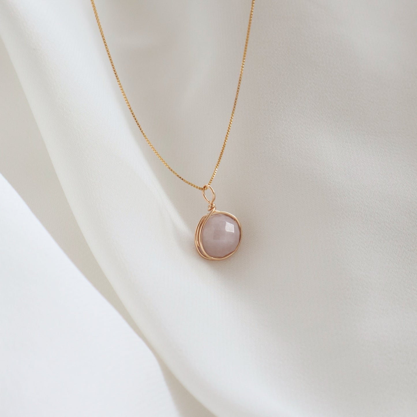 Faceted Light Amethyst Necklace PeacePiecesJewelry
