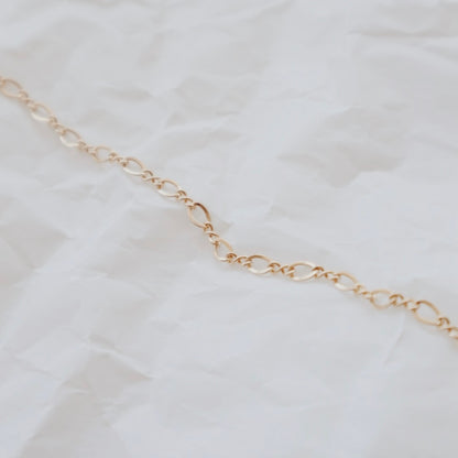 Drawn Cable Chain Gold Bracelet - PeacePiecesJewelry
