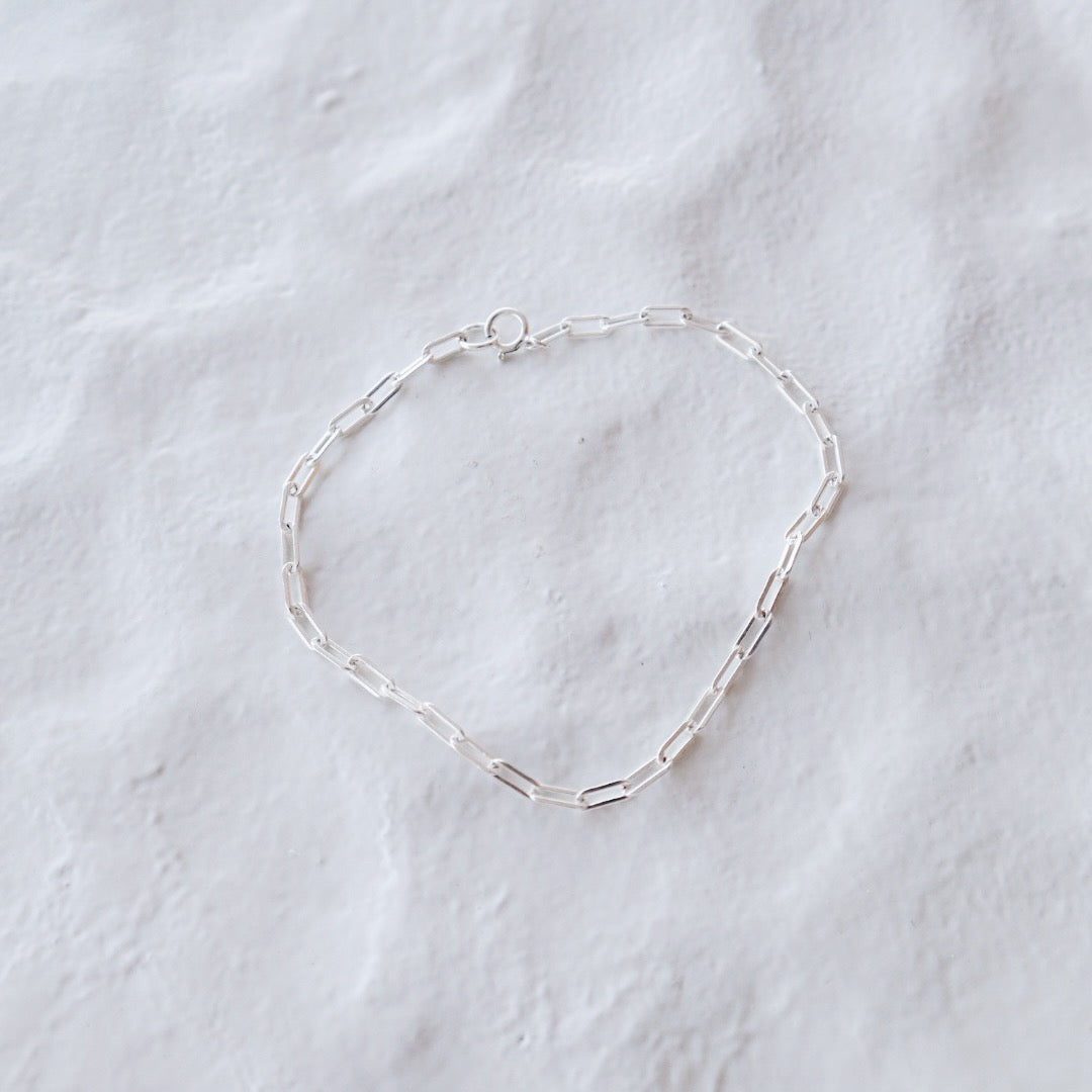 Paperclip Silver Bracelet - PeacePiecesJewelry