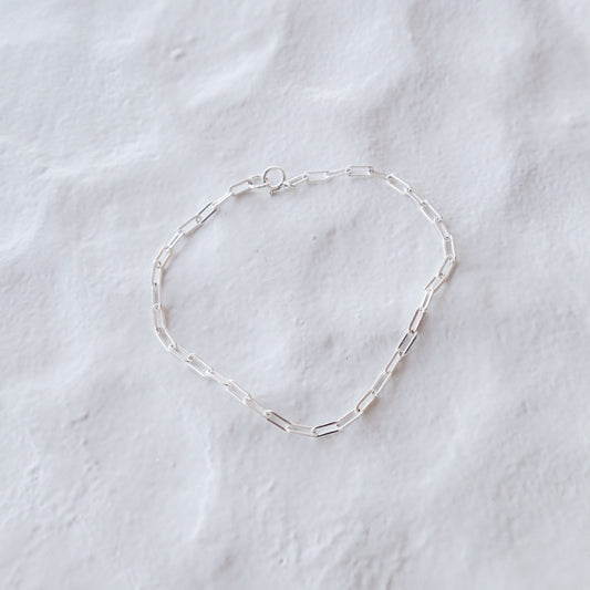 Paperclip Silver Bracelet - PeacePiecesJewelry