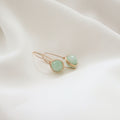 Jade Faceted Earrings PeacePiecesJewelry