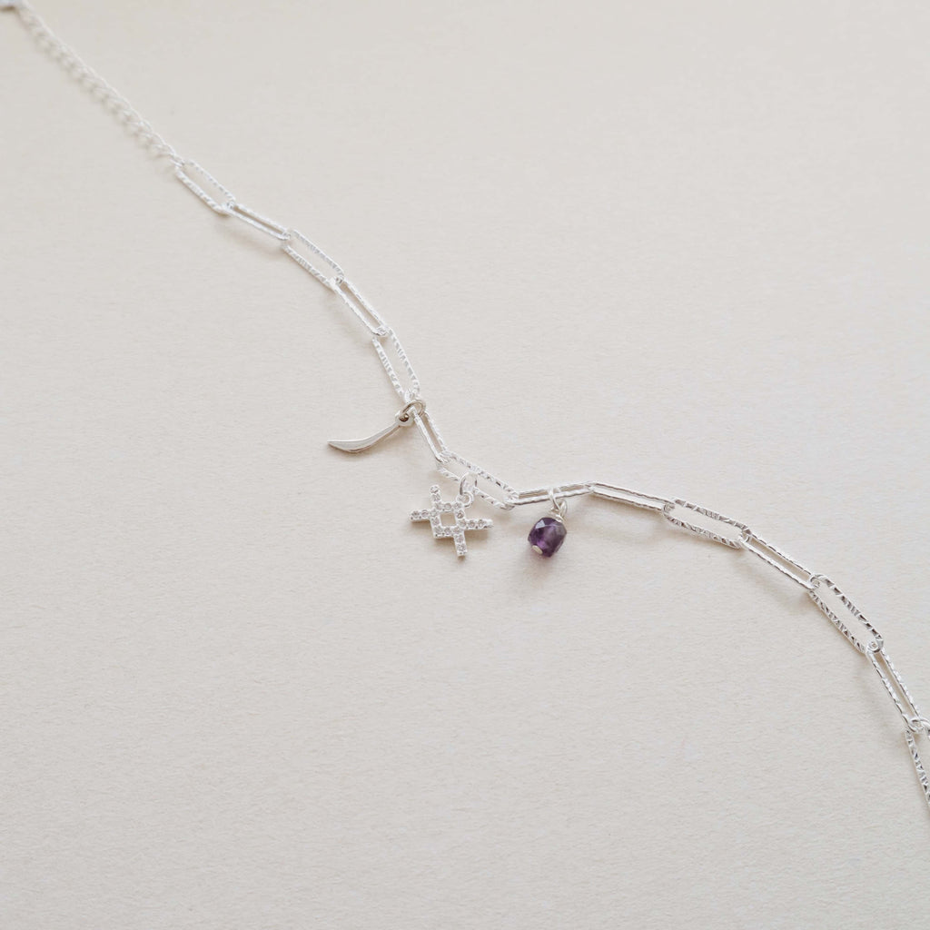 Paperclip Aquarius Charms Bracelet PeacePiecesJewelry