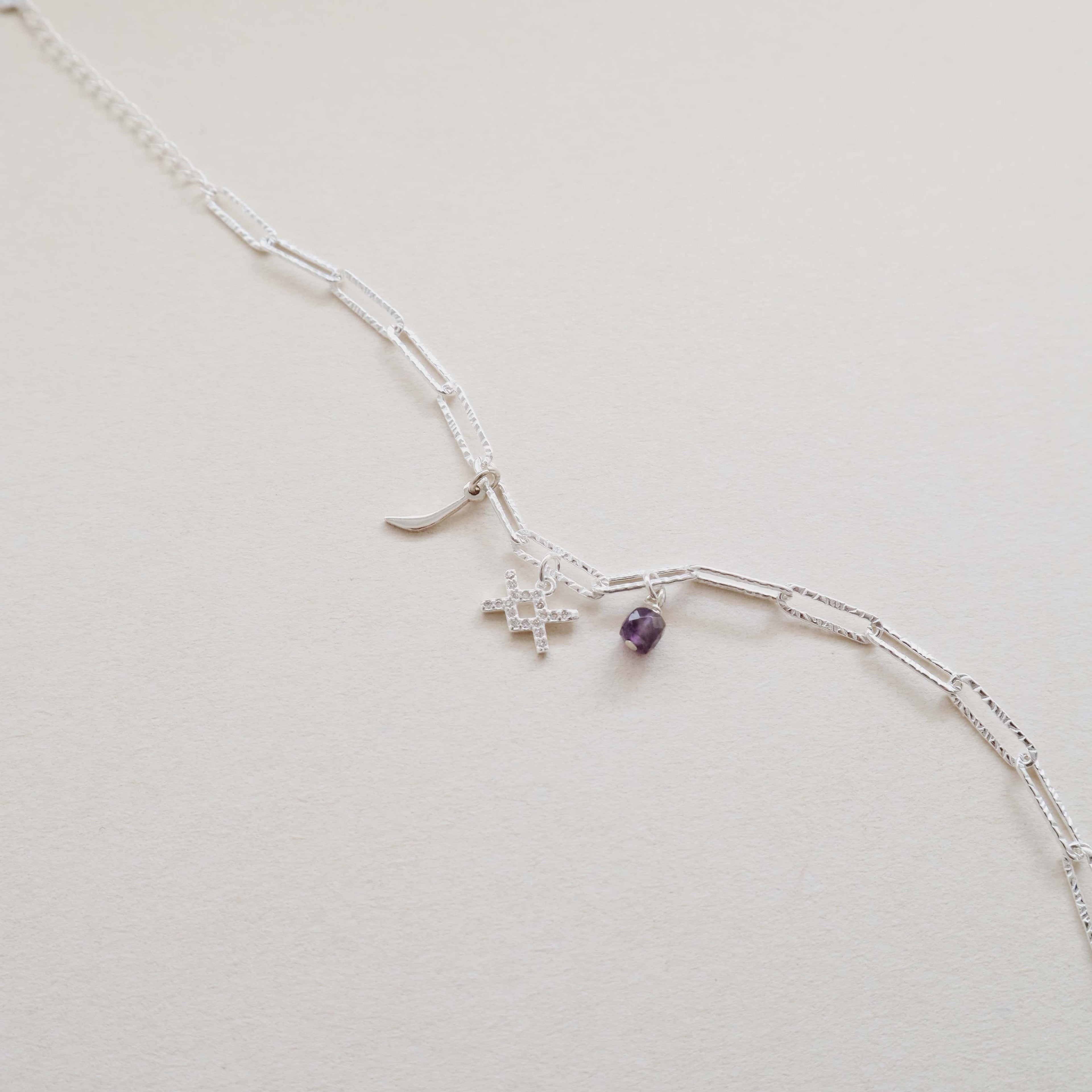 Paperclip Aquarius Charms Bracelet PeacePiecesJewelry