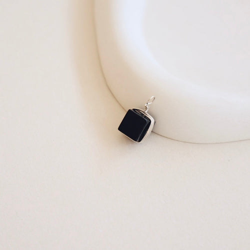 Black Onyx Silver Pendant PeacePiecesJewelry