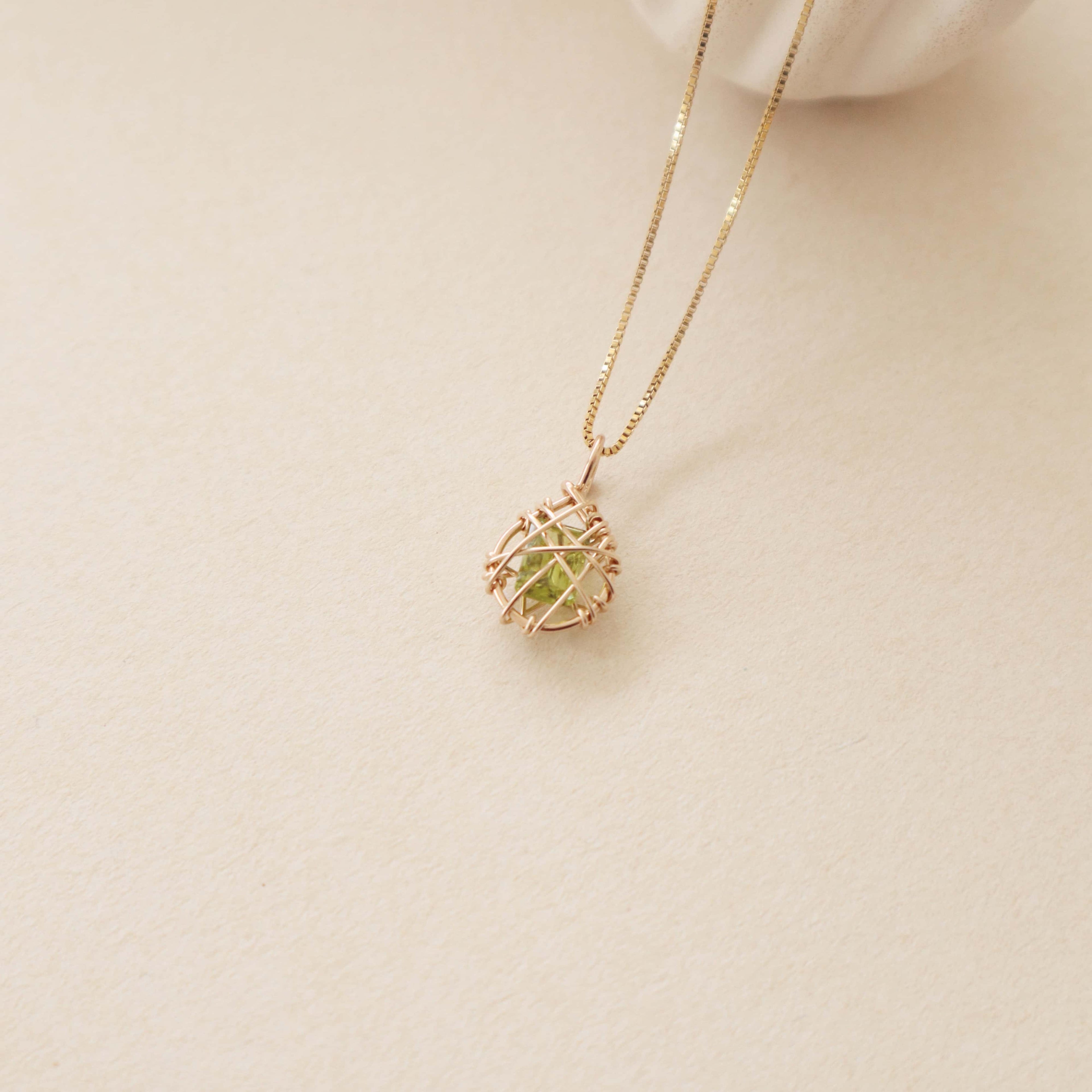 Peridot Sealed Necklace Peace Pieces Jewelry