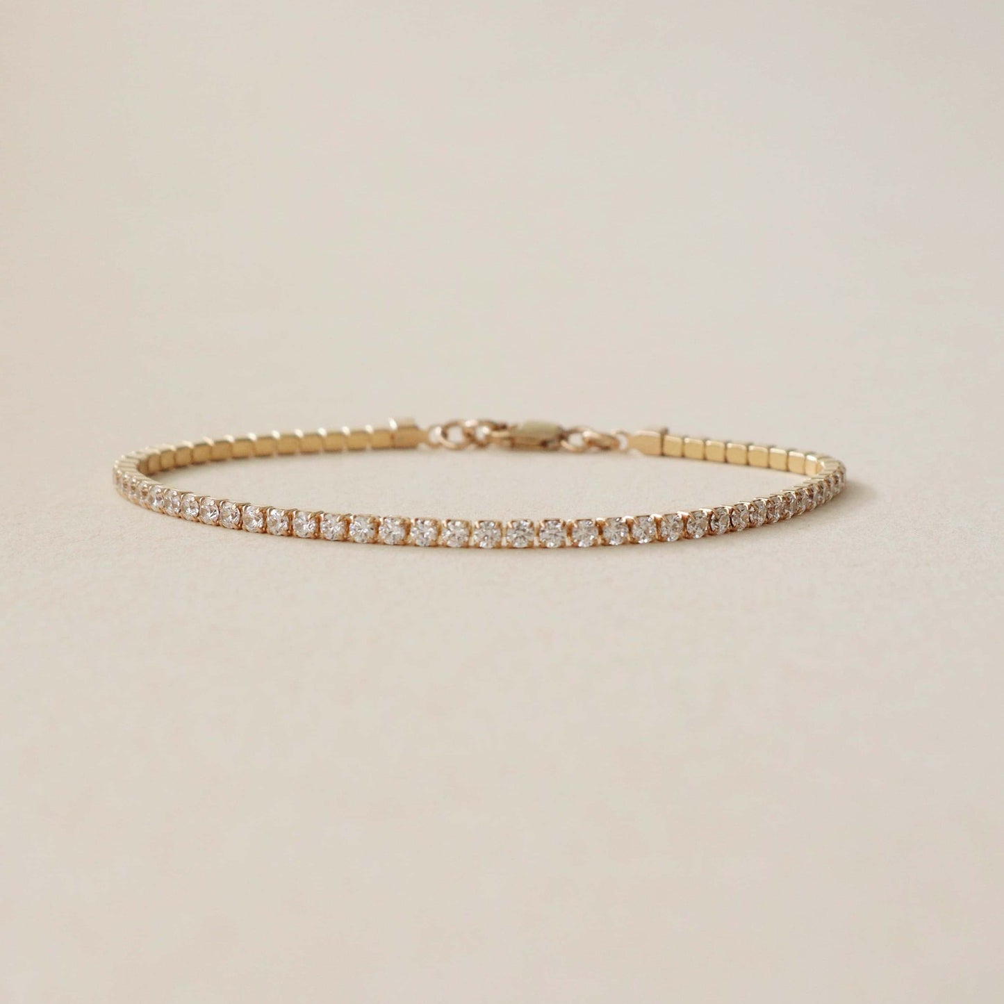 Tennis Bracelet Gold PeacePiecesJewelry