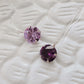 Round Dark Amethyst Gemstone Silver Necklace PeacePiecesJewelry