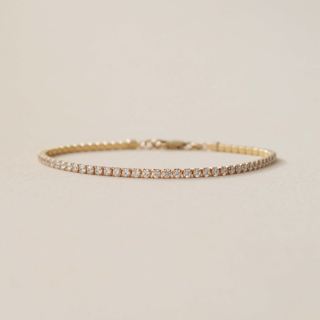 Tennis Bracelet Gold PeacePiecesJewelry