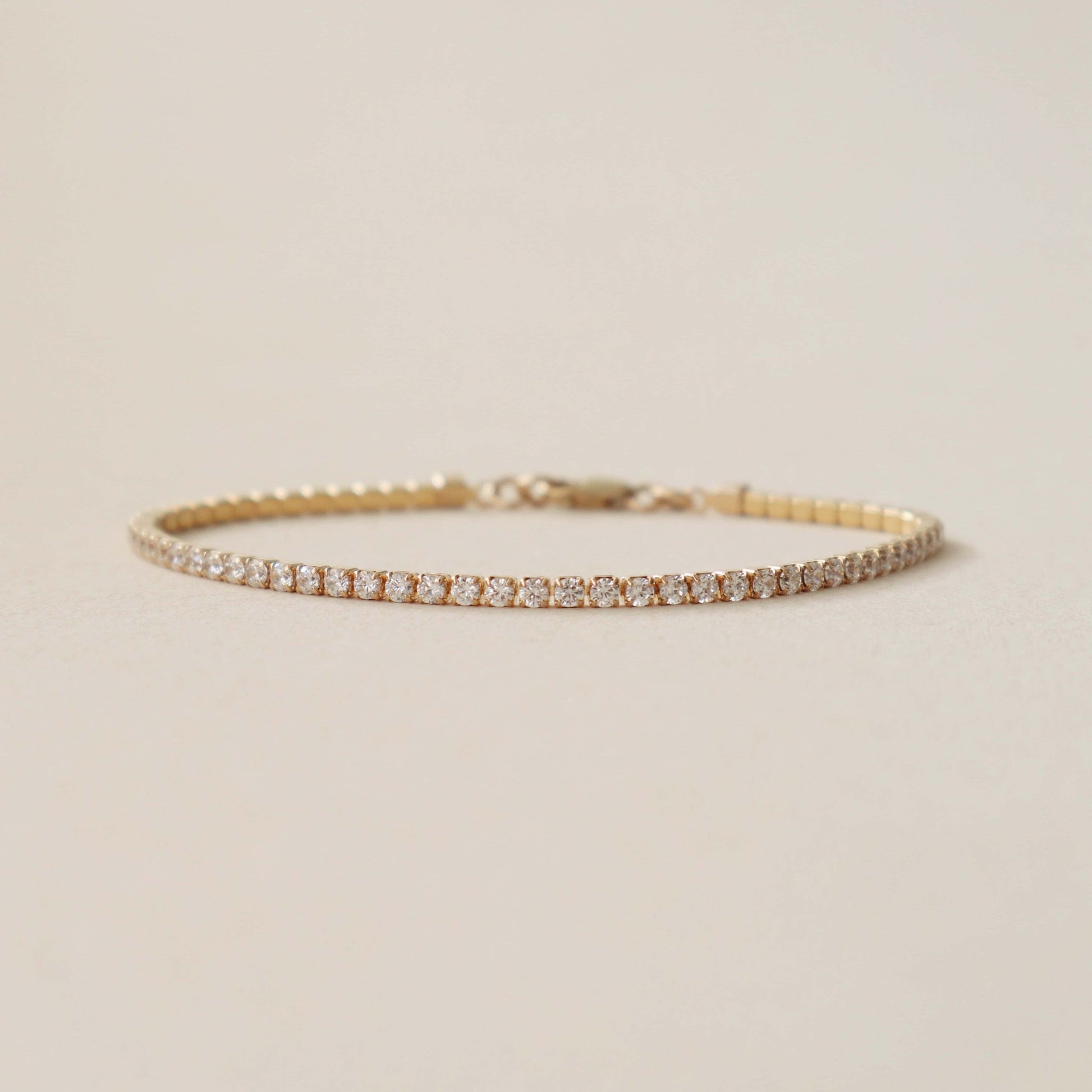 Tennis Bracelet Gold PeacePiecesJewelry