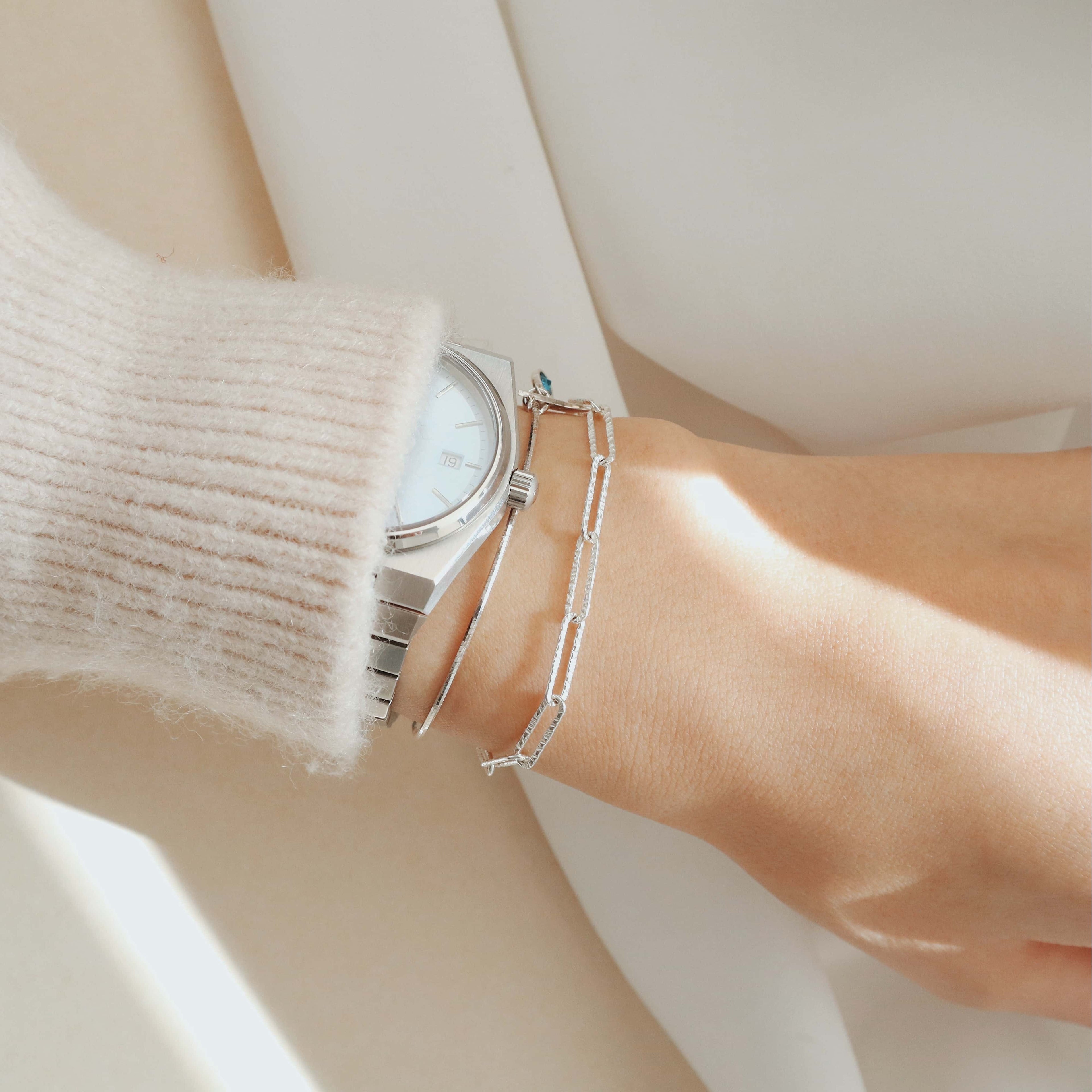 Detailed Paperclip Bracelet PeacePiecesJewelry
