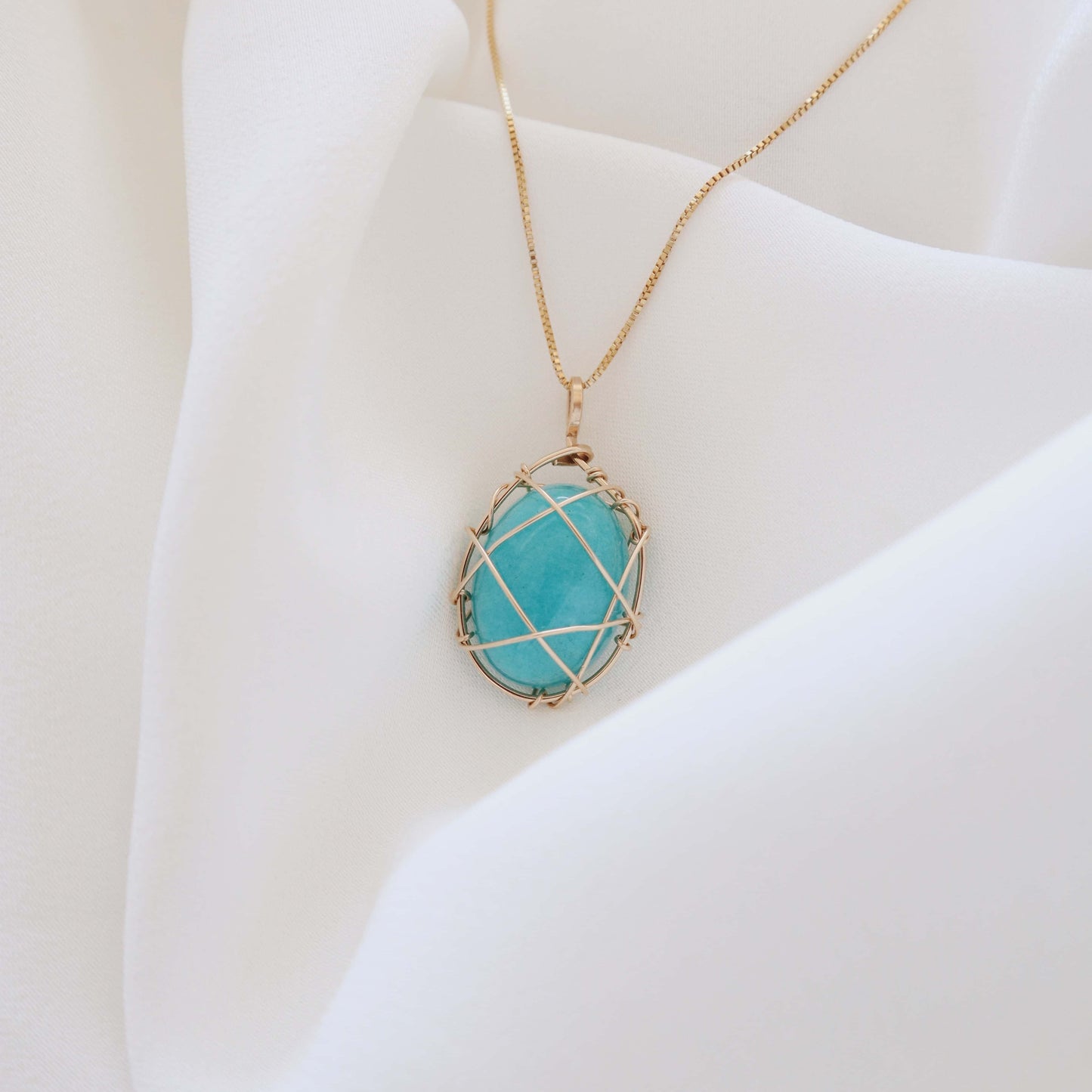 Aquamarine Large Sealed Necklace