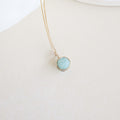 Teal Aquamarine Necklace PeacePiecesJewelry