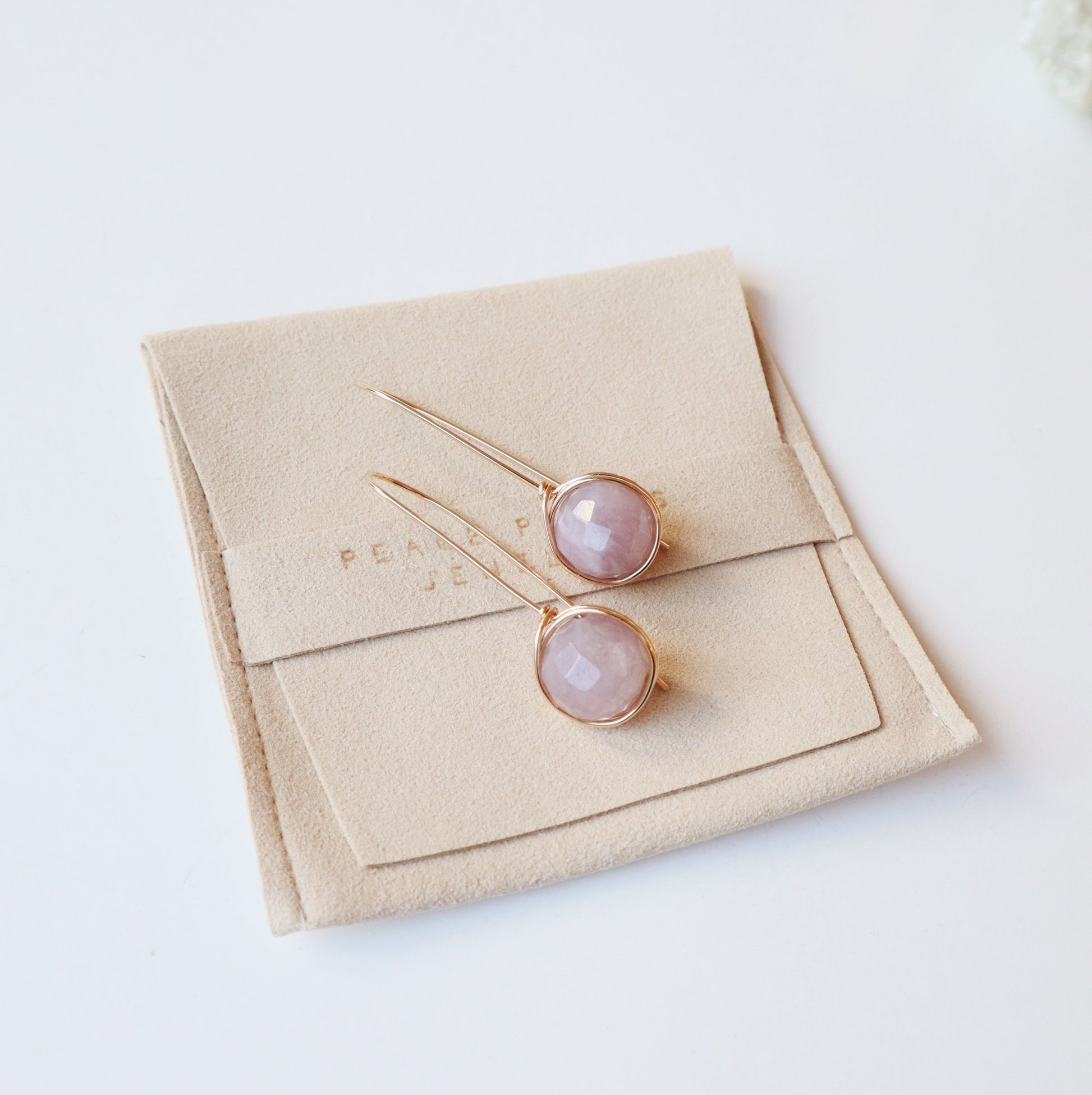 Faceted Light Amethyst Earrings PeacePiecesJewelry