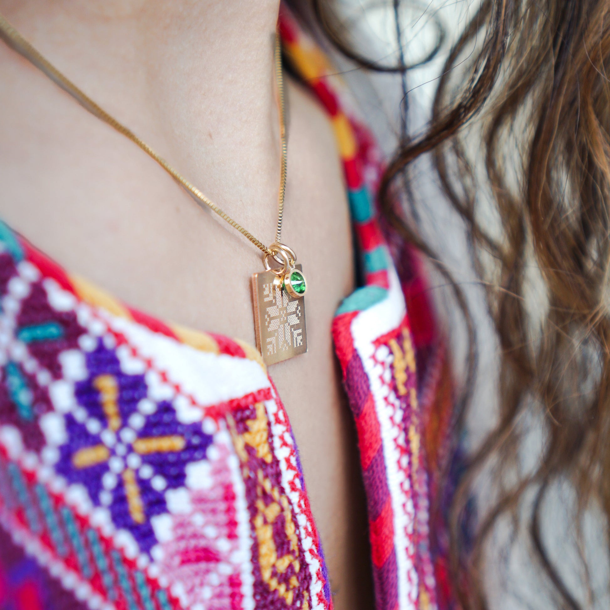 Ramallah Necklace with Stone PeacePiecesJewelry