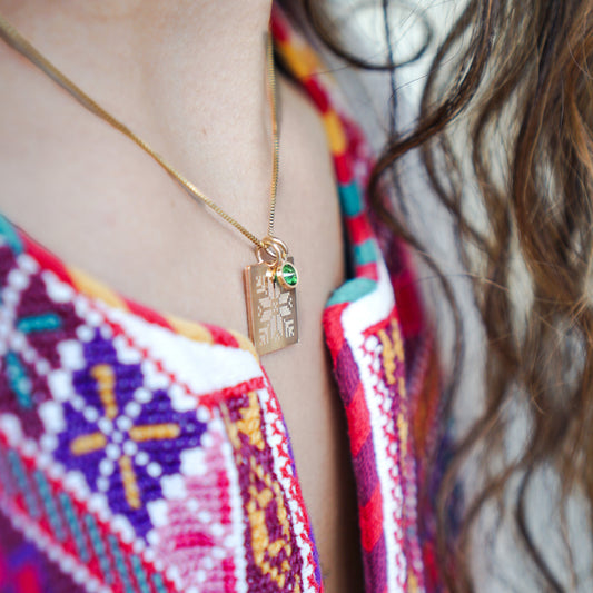 Ramallah Necklace with Stone PeacePiecesJewelry